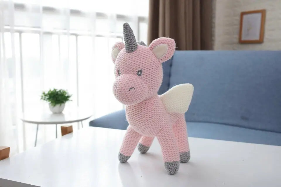 Knitted Unicorn and Elephant Bunny