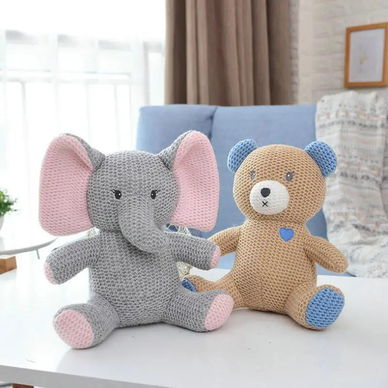 Knitted Unicorn and Elephant Bunny